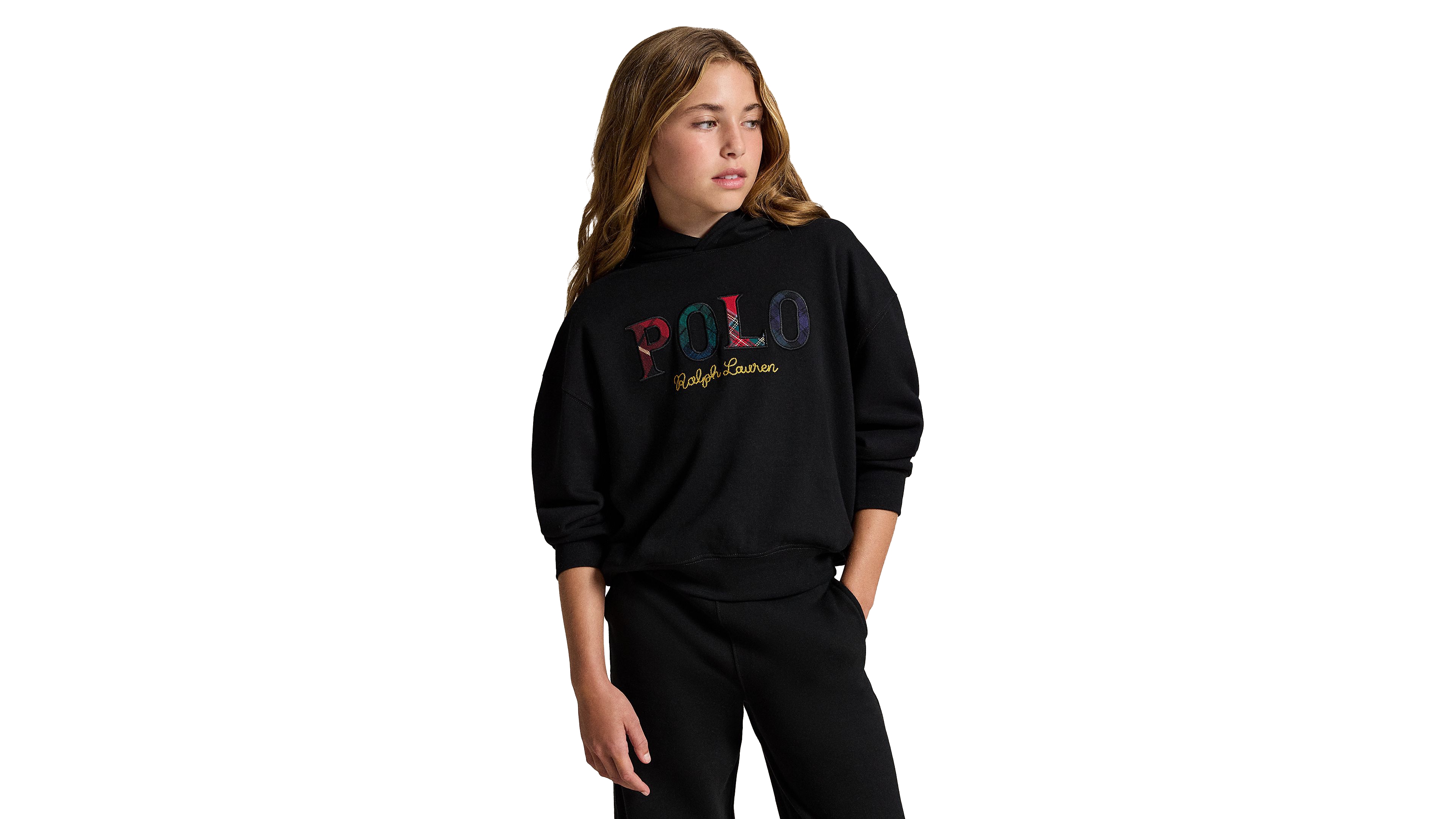 Polo Ralph Lauren Girls' 7-16 Logo Fleece Hoodie