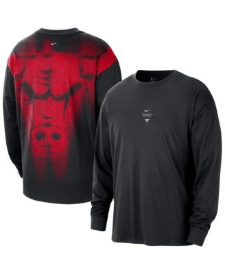 Men's Black Chicago Bulls 2026 Standard Issue Pre-Game Performance Long Sleeve T-Shirt