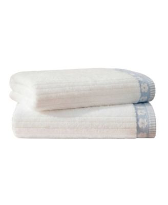 Flora Rib Cotton 2-Piece Bath Towel Set