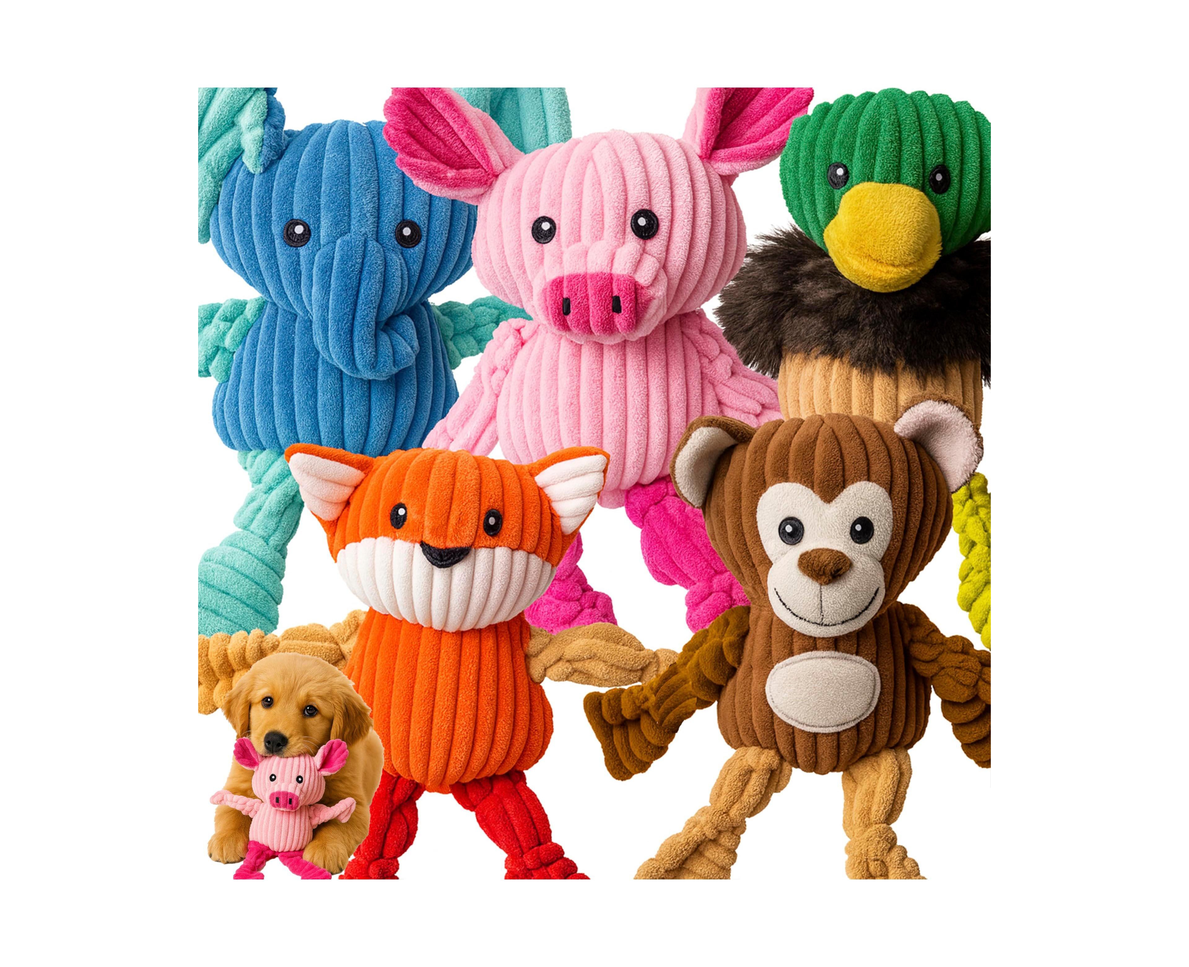 Magicorange 5 Pack Plush Squeaky Dog Toys For Medium Large Dogs Assorted Designs