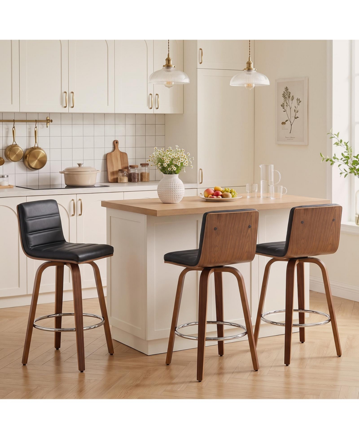 Bekrvio 29" Swivel Bar Height Stools