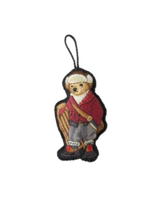 Sled Boy Bear Ornament