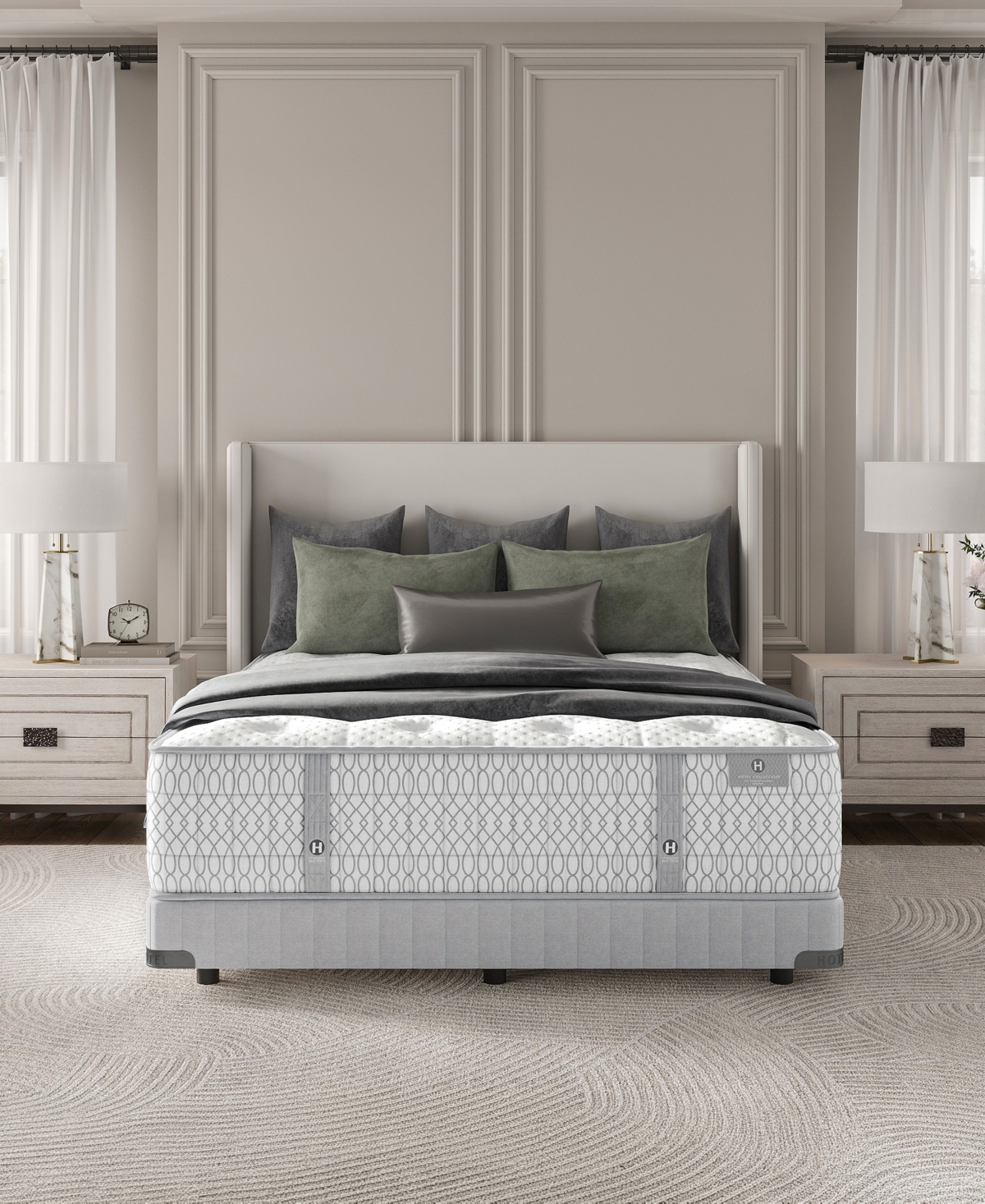 Hotel Collection by Aireloom Holland Maid 14.5" Firm Streamline Mattress Set, California King
