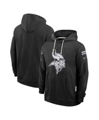 Men's Black Minnesota Vikings 2026 Salute to Service Sideline Pullover Hoodie