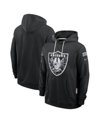 Men's Black Las Vegas Raiders 2026 Salute to Service Sideline Pullover Hoodie