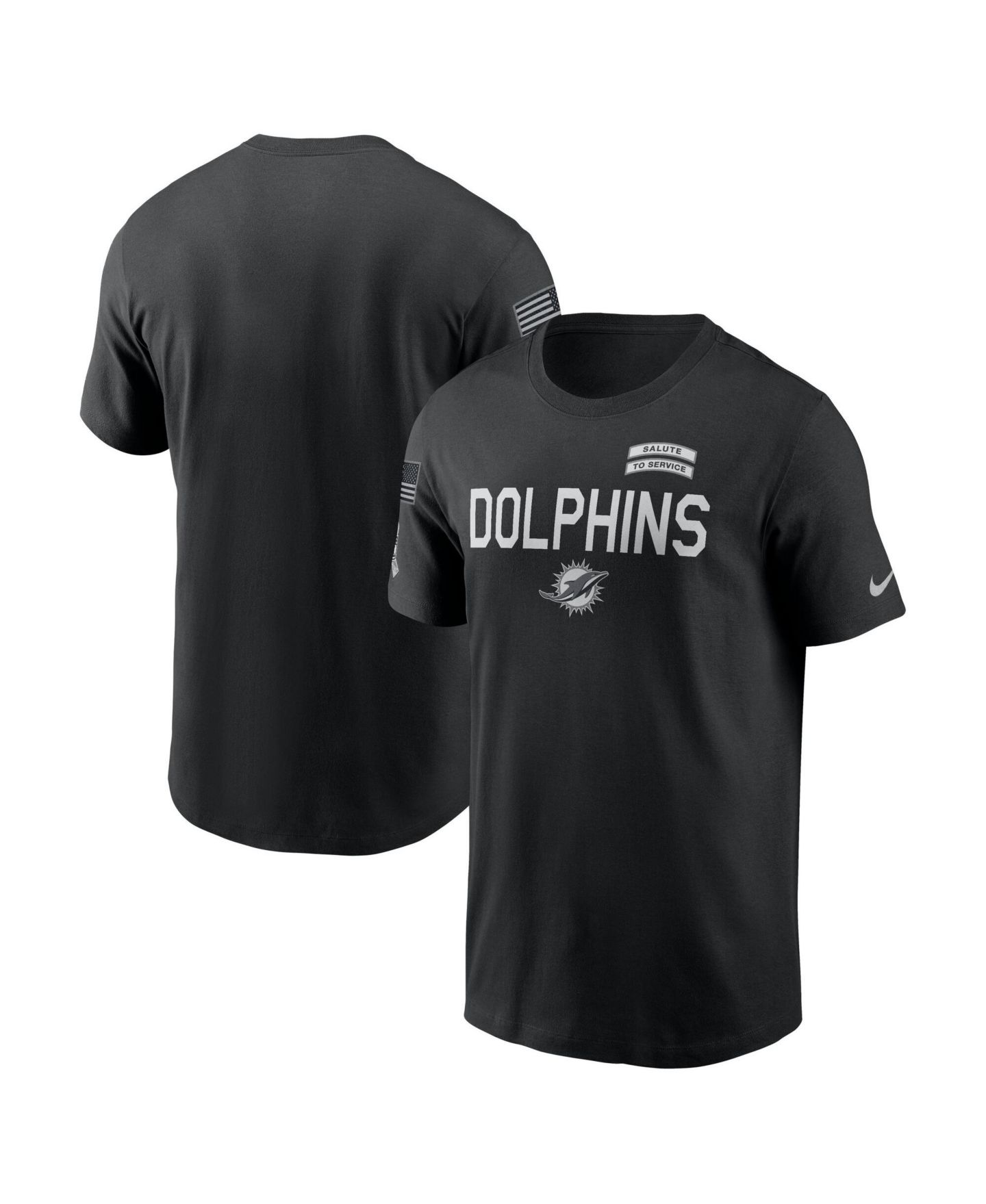 Мужская футболка Nike Black Miami Dolphins 2026 Salute to Service Sideline Dri-FIT — фото 1