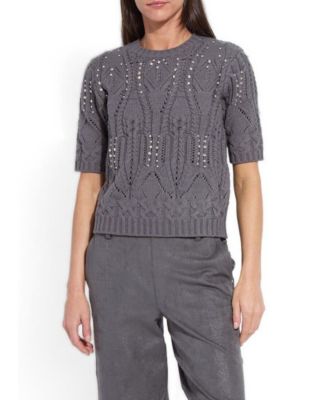 Women's Hadley Cable-Knit Embellished Sweater