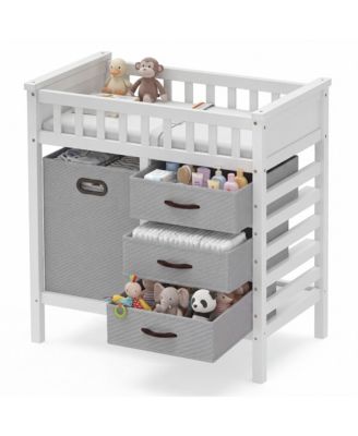 Wooden Changing Table with Storage