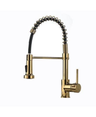 Single Handle High Arc Pull-Down Kitchen Faucet, Stainless Steel 360degree Swivel