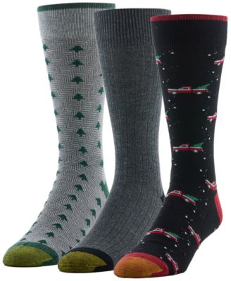 Men's Holiday Truck Crew Socks, 3-Pack