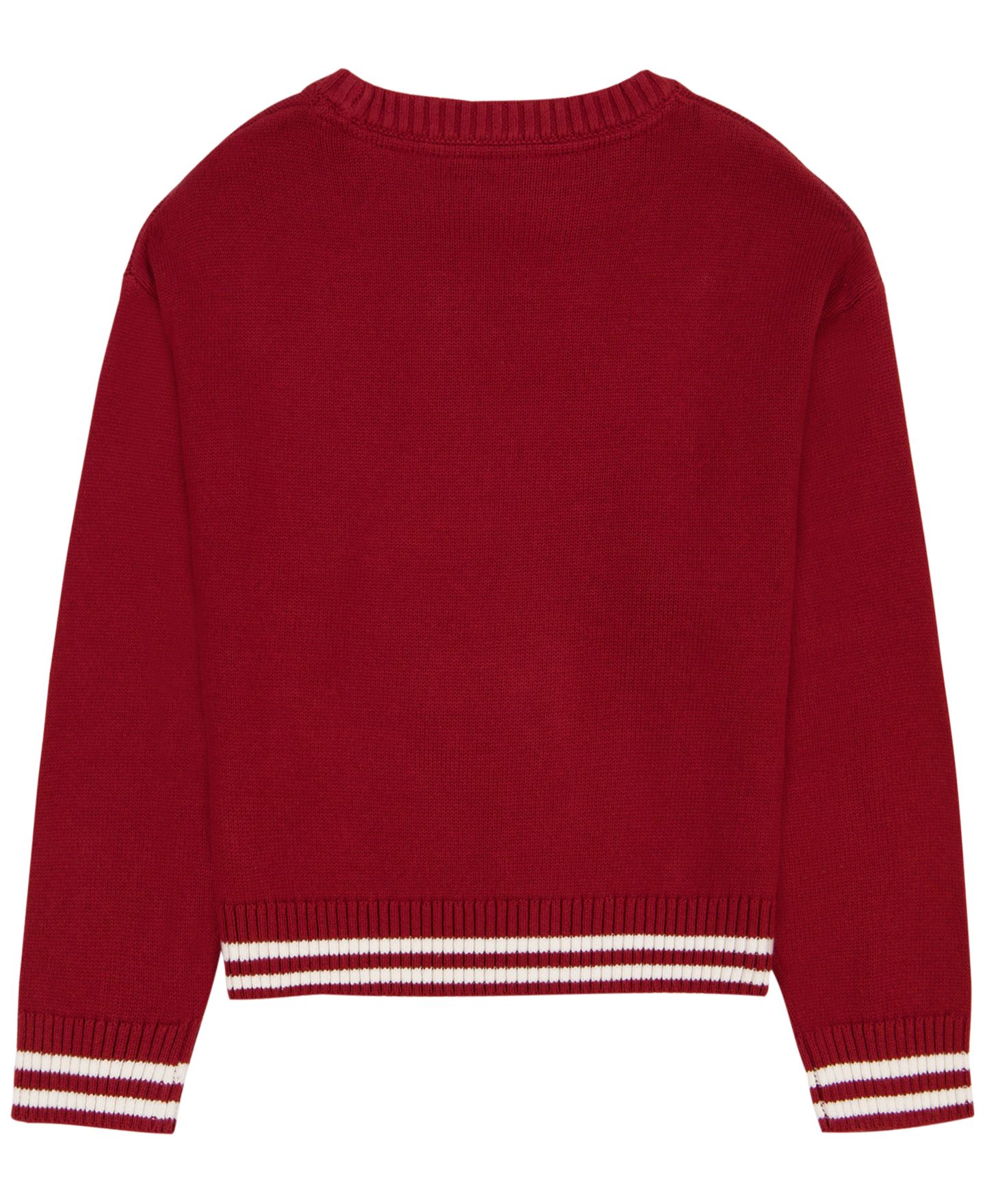 Свитер Tommy Hilfiger Intarsia Dog Drop-Shoulder для девочек, цвет: Мерло — фото 4