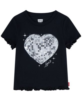 Toddler Girls' 2T-6X Disco Ball Graphic Cap-Sleeve T-Shirt