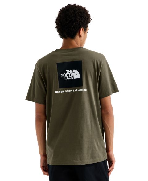 Мужская футболка The North Face Evolution Box NSE Graphic Crewneck, цвет: Серо-коричневый зелёный