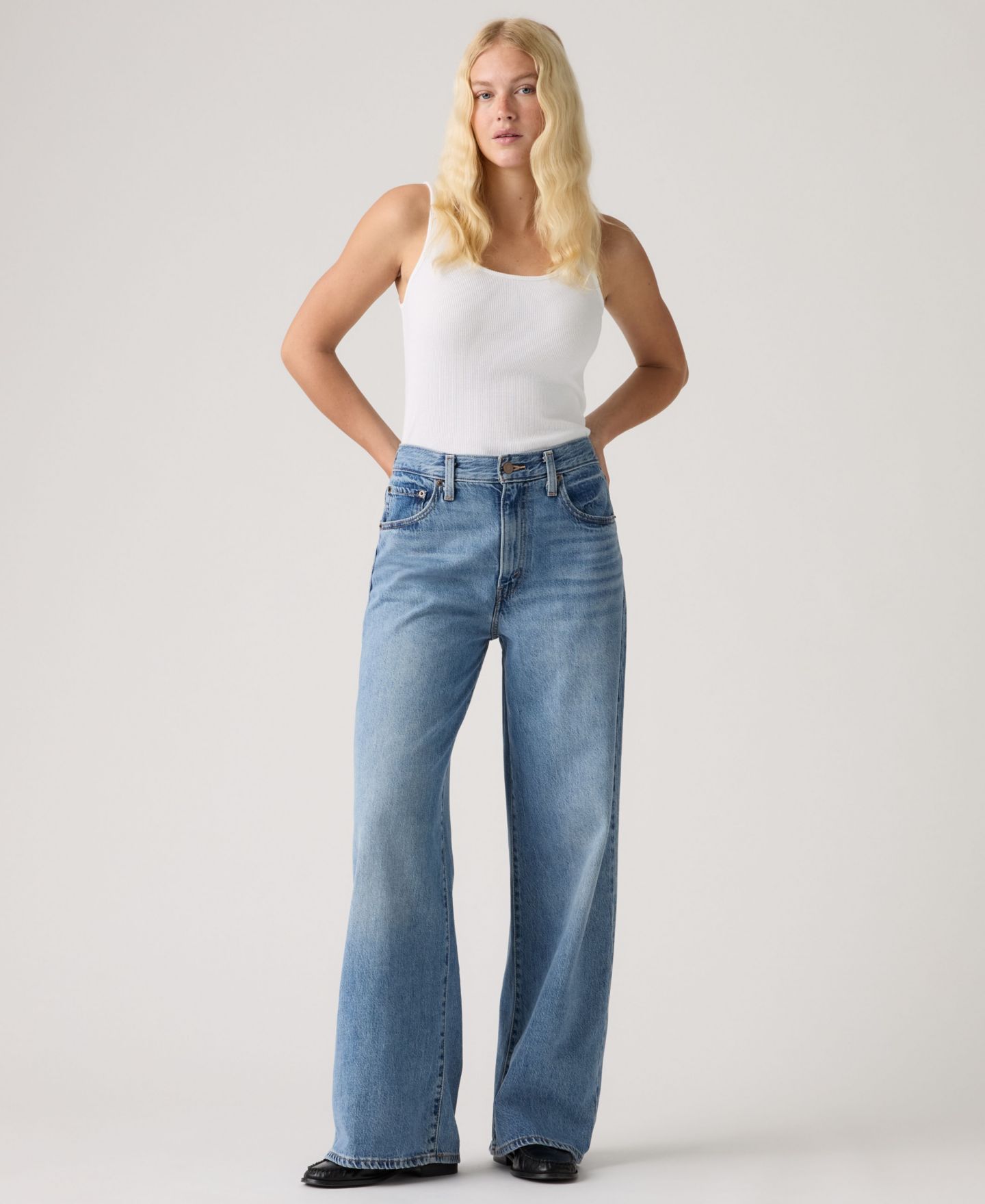 Женские джинсы Levi's Premium Cinch High-Rise Wide-Leg, цвет: Losing My Mind — фото 2