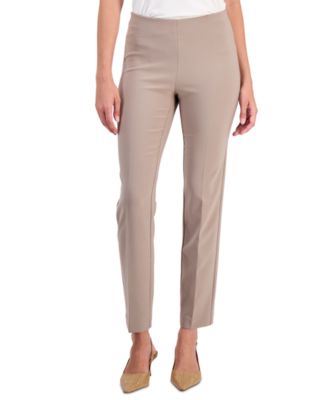 Petite Pull-On Mid-Rise Slim Pants