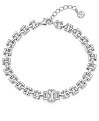 Cubic Zirconia Watch Band Link Bracelet