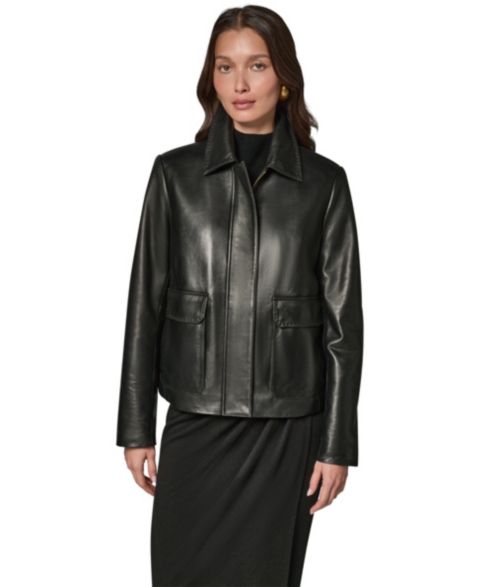 Женская куртка Donna Karan New York Pick-Stitch, цвет: Чёрный
