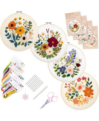 Beginner Craft Kit Embroidery Crochet Knitting Cross Stitch Projects