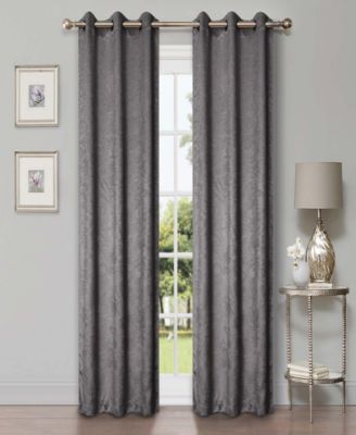Wave Geometric Washable Room Darkening Blackout Curtains, Set of 2