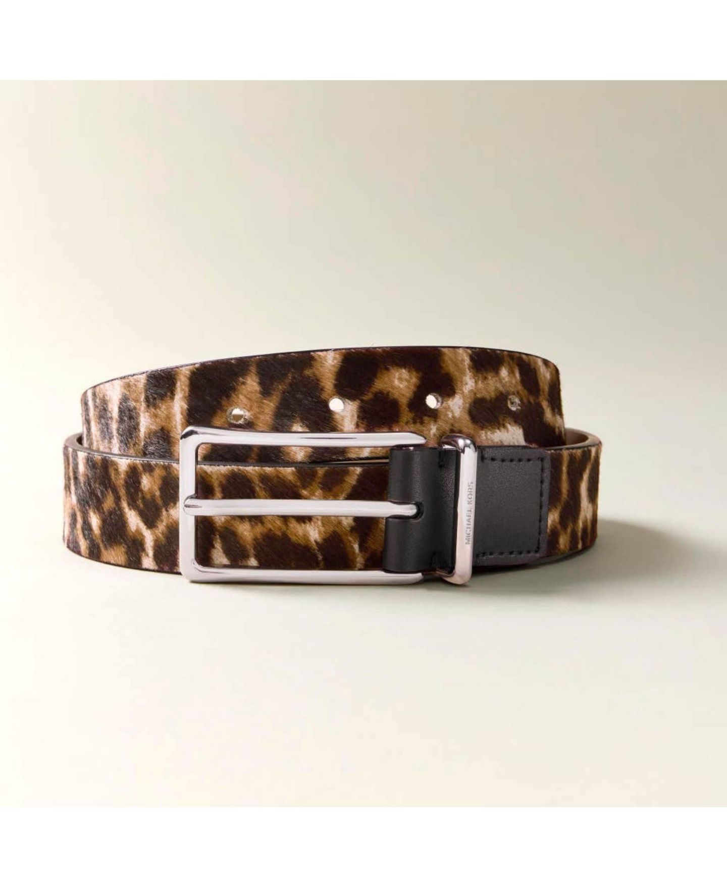 Женский ремень Michael Kors Polished Buckle Leather Reversible, цвет: Чёрный — фото 6