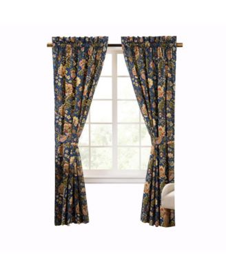 Regency 3inch  Rod Pocket Curtain Panel Pair with Tiebacks