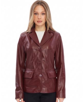 Women's Esther Leather Blazer Jacket