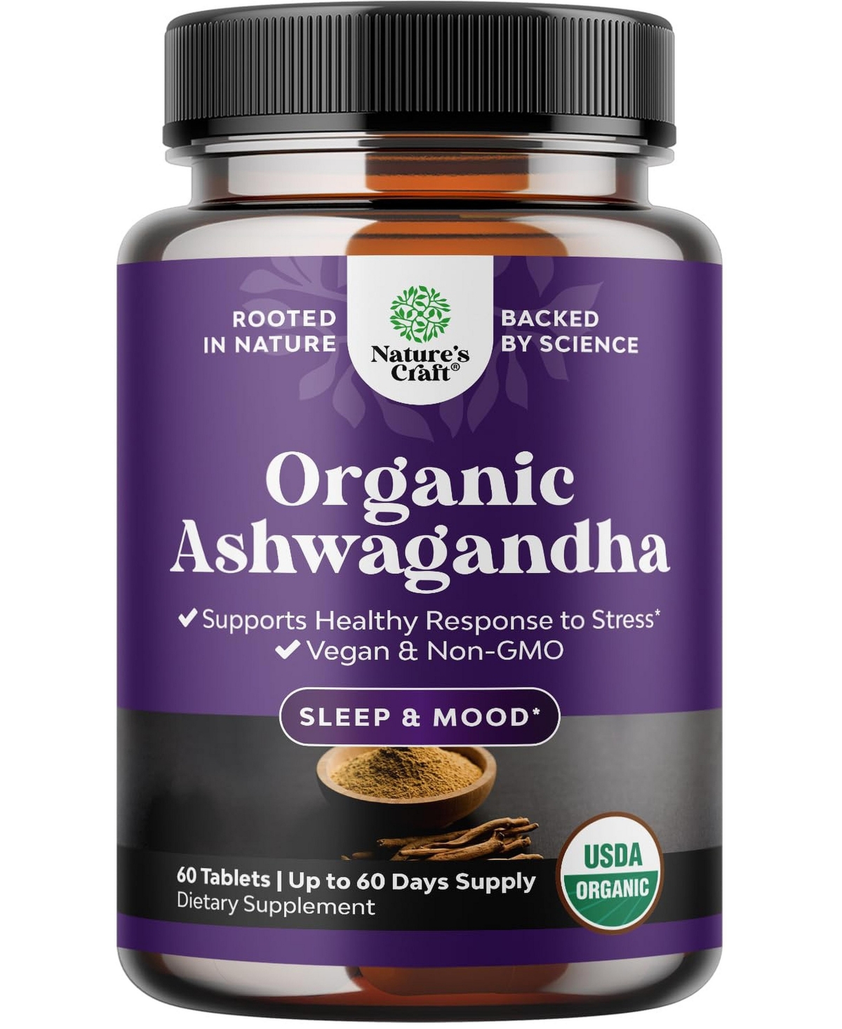 Nature's Craft Ashwagandha Root Extract Tablets with Black Pepper
