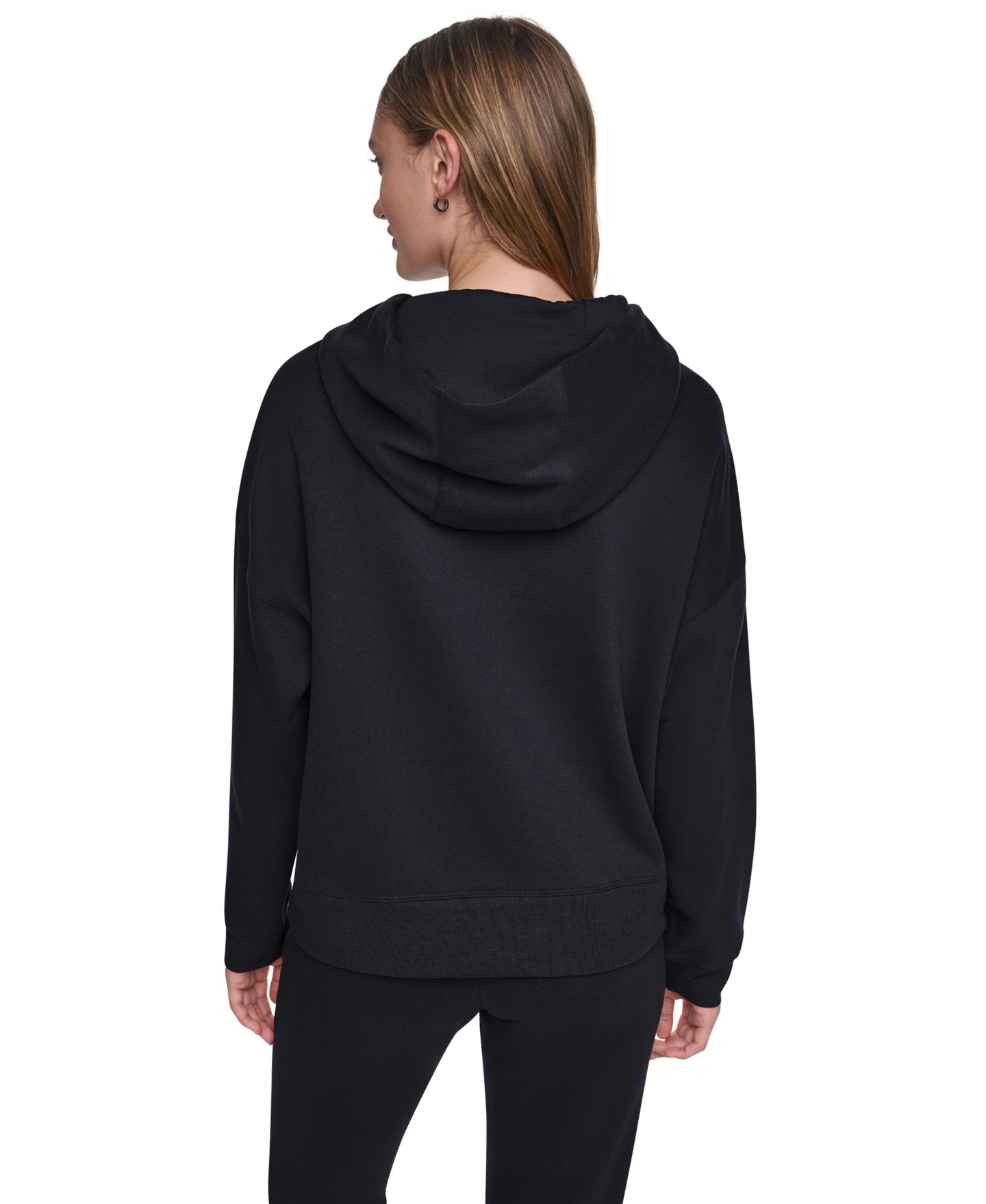 Женская худи DKNY Sport Varsity с пайетками, цвет: Чёрный / Серебряный — фото 5