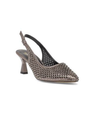 Forever and Always Shoes Women's Nicole Embellished Slingback Pump