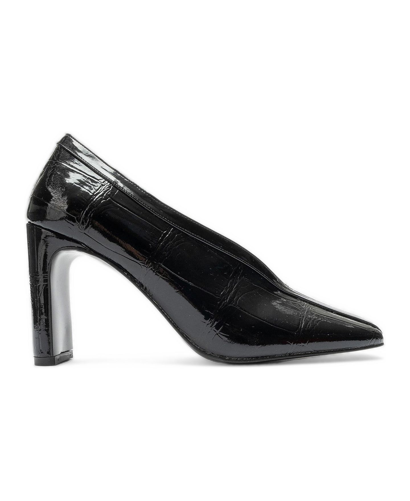 Женские туфли Prologue Shoes Nore Block Heel Square Toe, цвет: Чёрный с принтом — фото 4