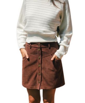Women's Good for the Soul Mini A-Line Corduroy Skirt