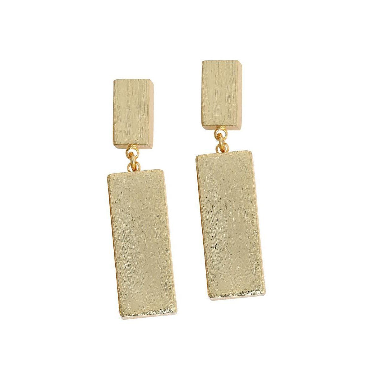 Sohi Gold-Tone Geometric-Bar Drop Earrings