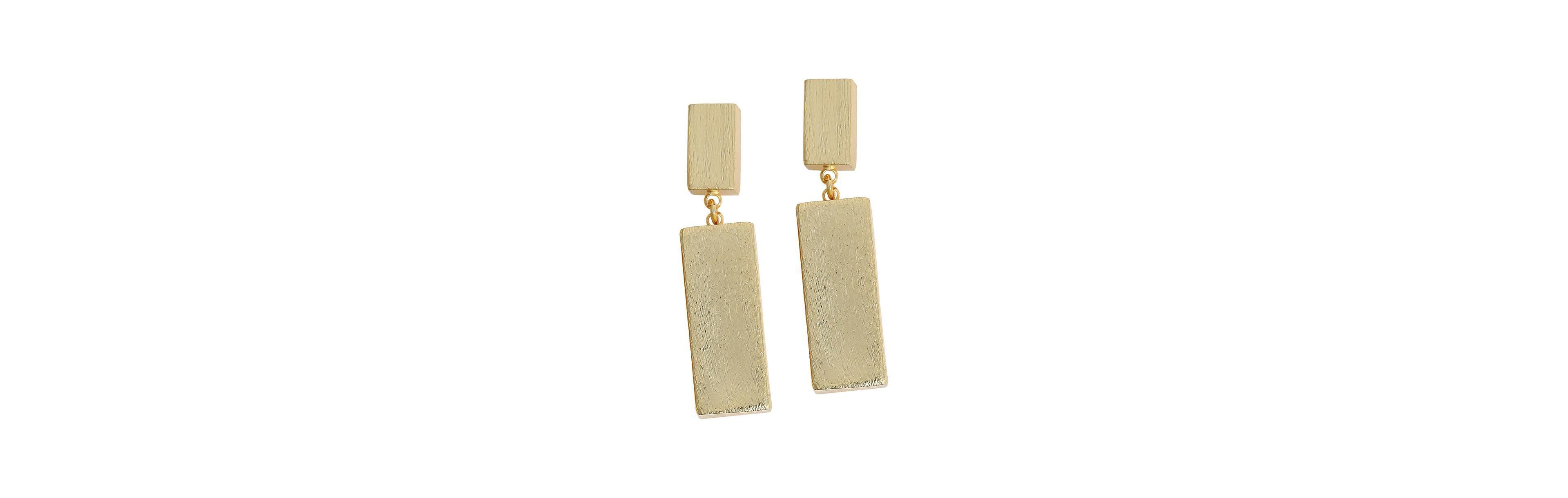 Sohi Gold-Tone Geometric-Bar Drop Earrings