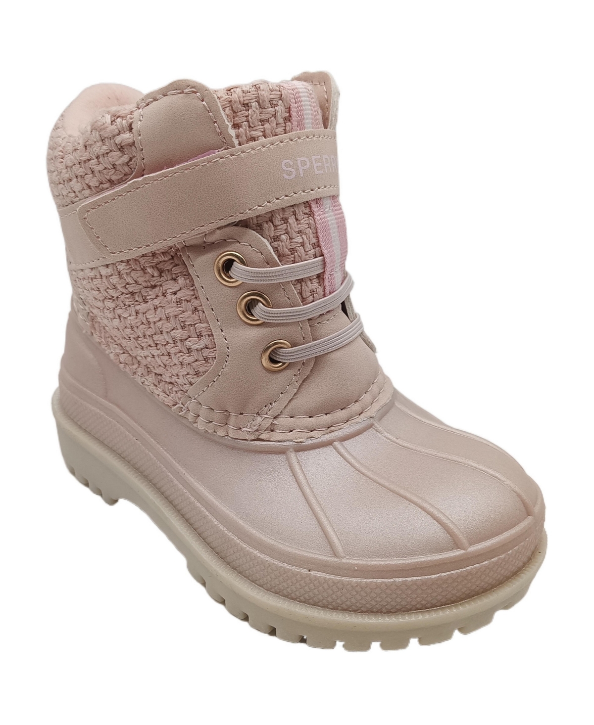 Sperry Boys' and Girls' 4-10 Cold-Weather Duck Boots - Light pink metallic