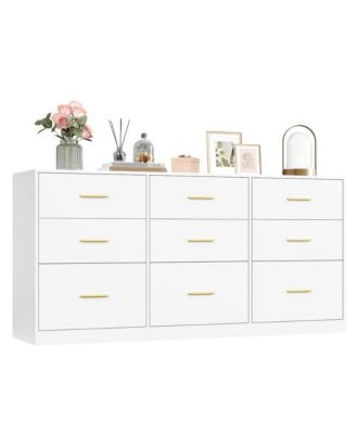 Modern 9 Drawer Dresser for Bedroom Clothing and Home Storage