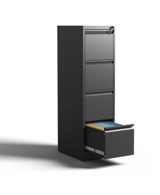 4-Drawer Metal Vertical File Cabinet with Lock, for Letter/Legal/A4 Files