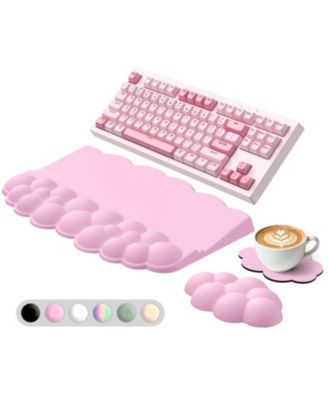 2 in 1 Ergonomic Keyboard Stand Wrist Rest 3 Piece Desk Set Adjustable Angles Memory Foam