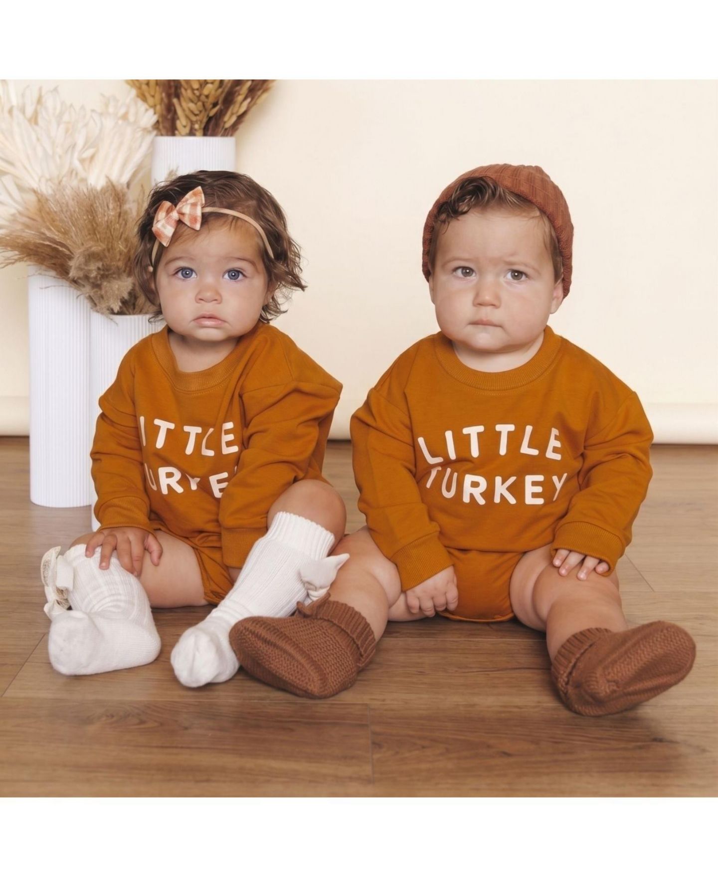 Комбинезон Sweet Wink Little Turkey Long-Sleeve Sensory-Friendly для мальчиков-малышей, цвет: Оранжевый — фото 5