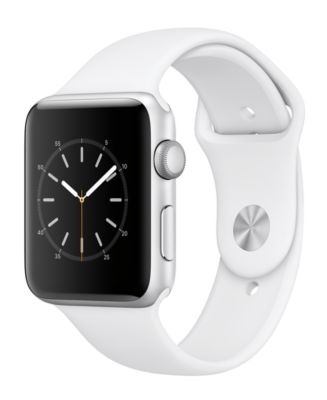 Apple Watch Series 2 42mm Silver-Tone Aluminum Case with White