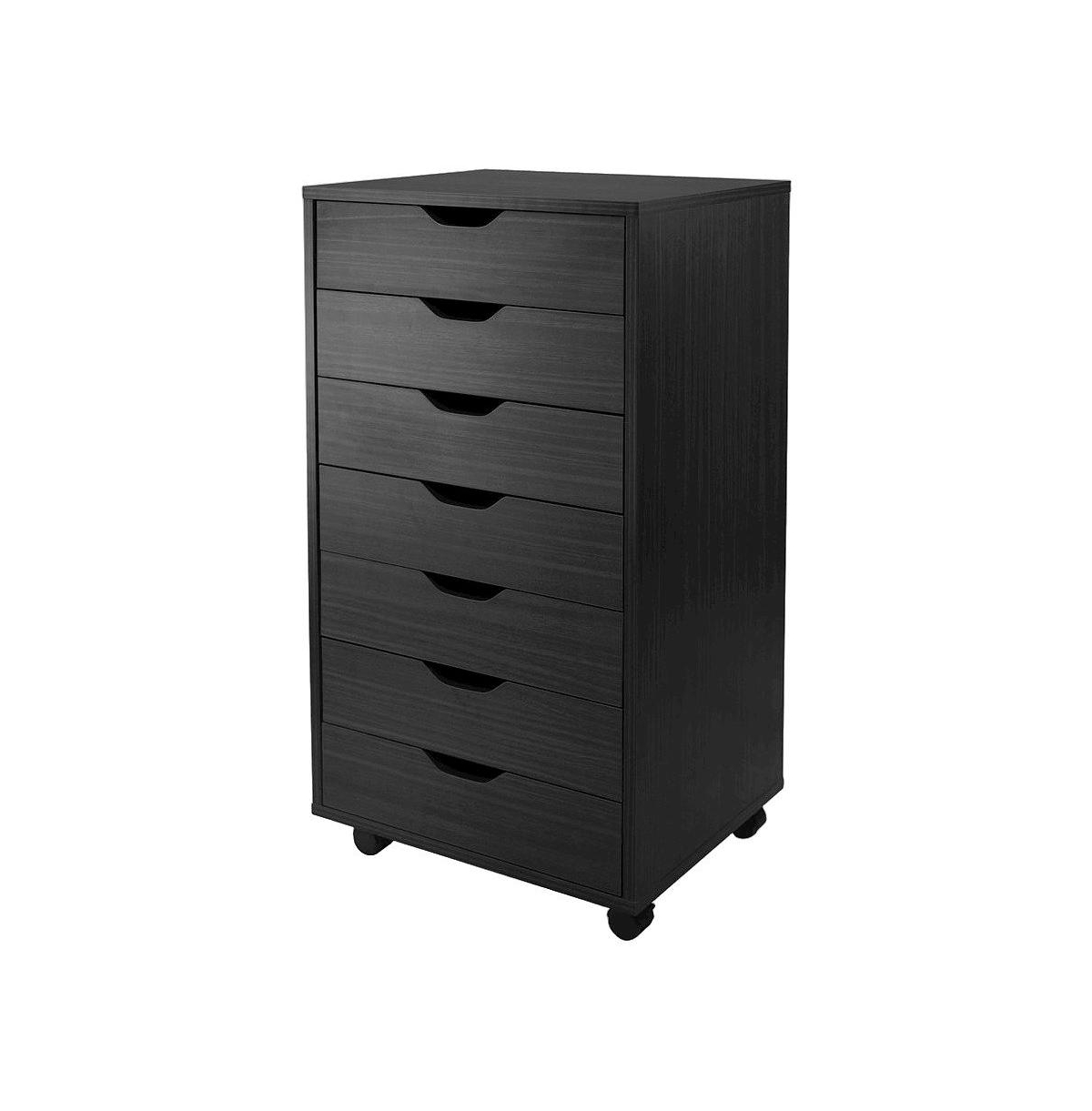 FurniFact Composite Wood Filing Cabinet with 7 Drawers, Tall Drawer Unit