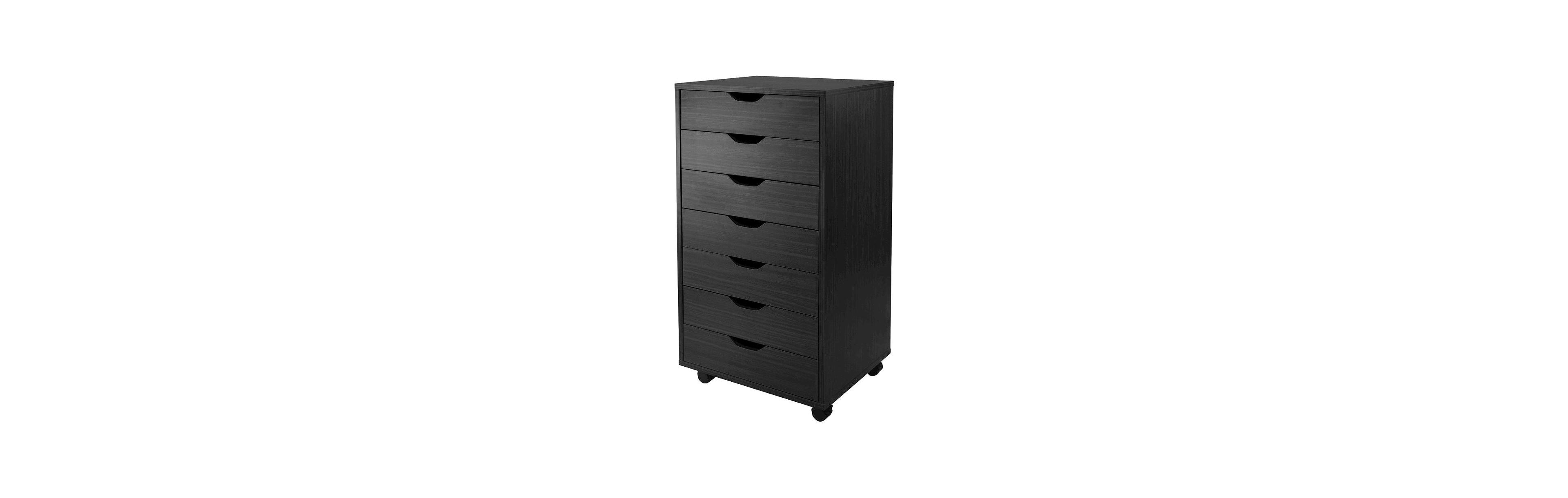 FurniFact Composite Wood Filing Cabinet with 7 Drawers, Tall Drawer Unit