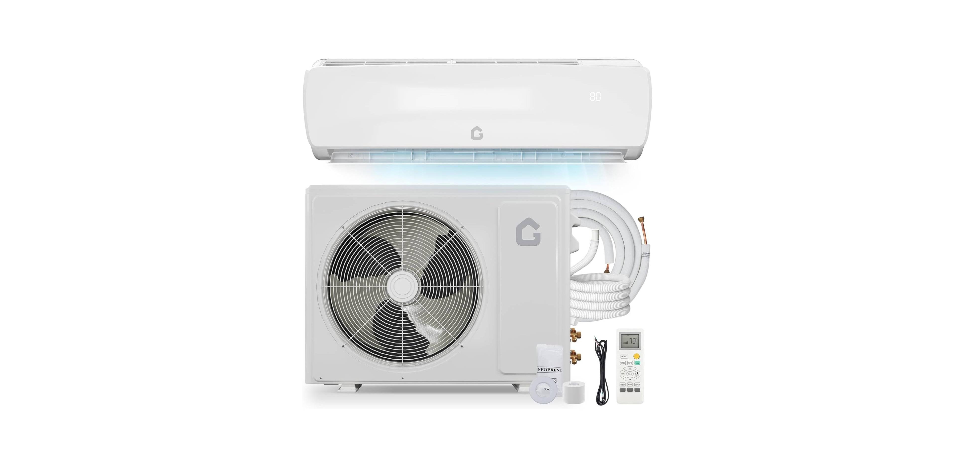 gaomon 18000BTU Mini Split Ac/Heating System, 230V L Panel Indoor Unit Split Air Conditioner, for Rooms up to 1250 Sq. Ft.