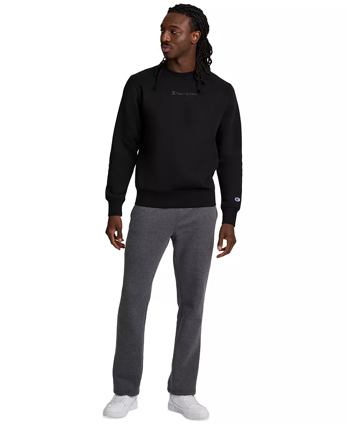 Men's Powerblend Open-Bottom Fleece Sweatpants - thumbnail 2