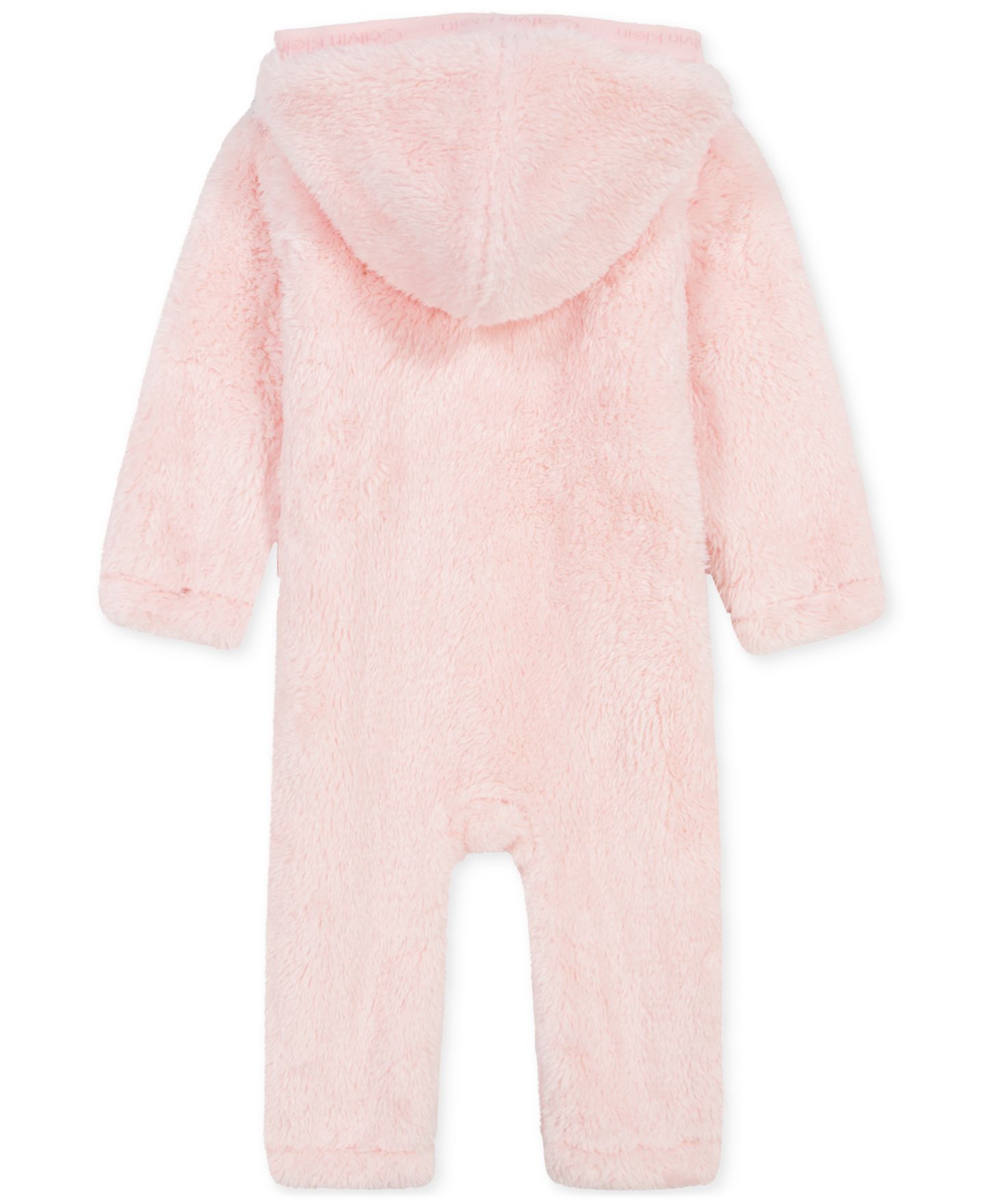 Комбинезон Calvin Klein Hooded Sherpa Long-Sleeve Coveralls для девочек-малышей, цвет: Розовый — фото 2
