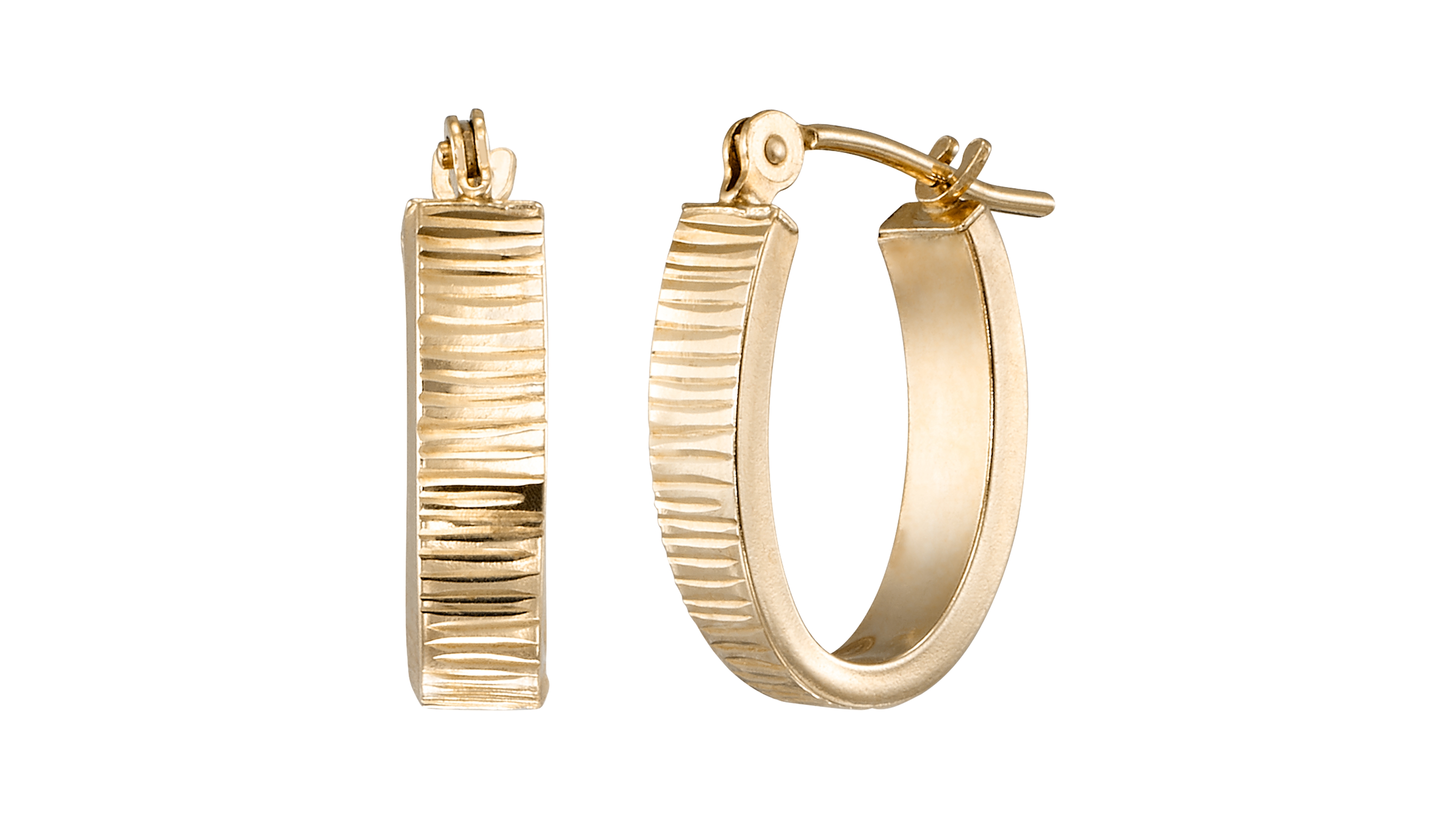 Macy's Chunky Oval Earrings in 10k Yellow Gold