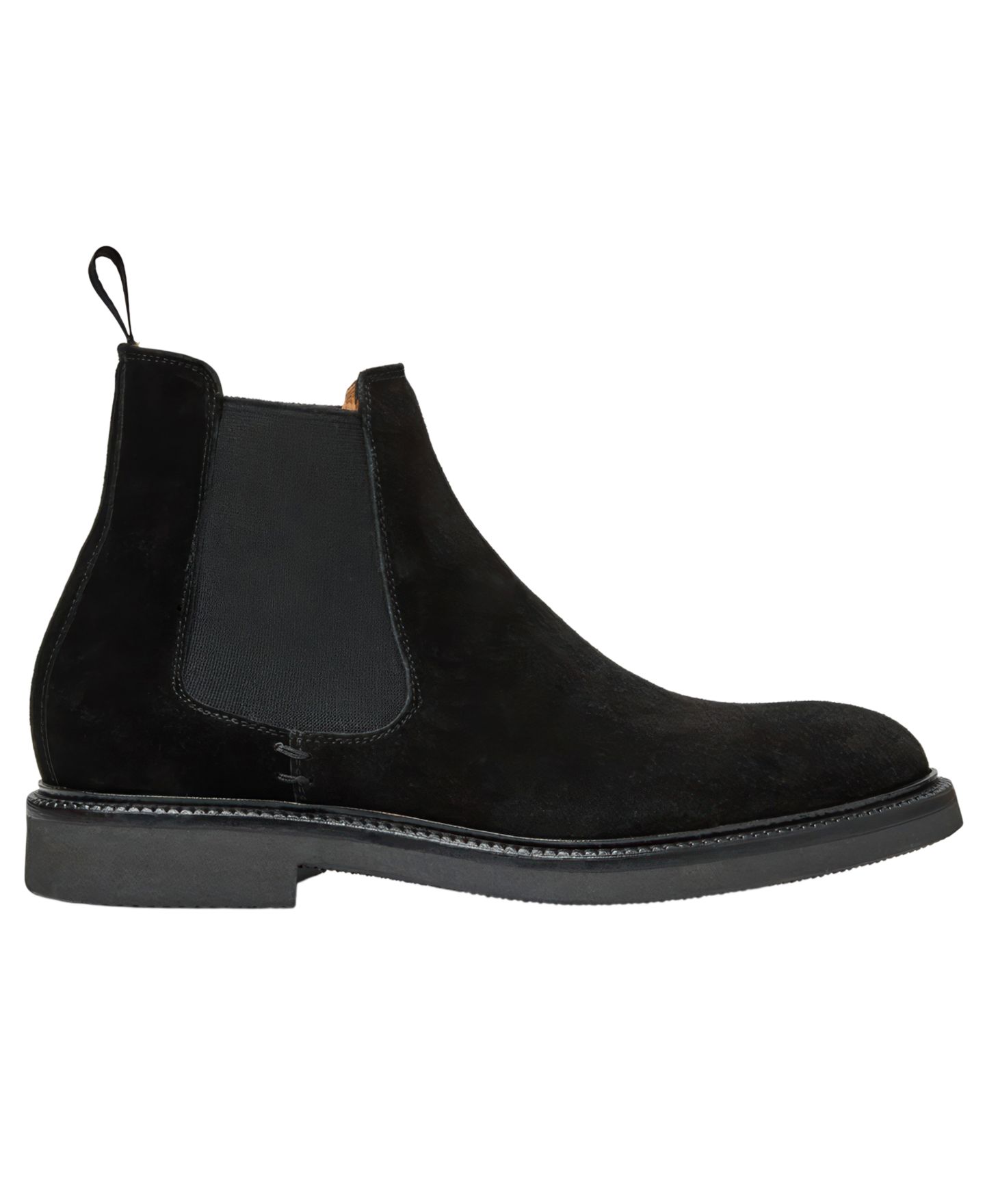 Мужские ботинки Aquatalia Prospero Round-Toe, цвет: Чёрный замшевый — фото 2