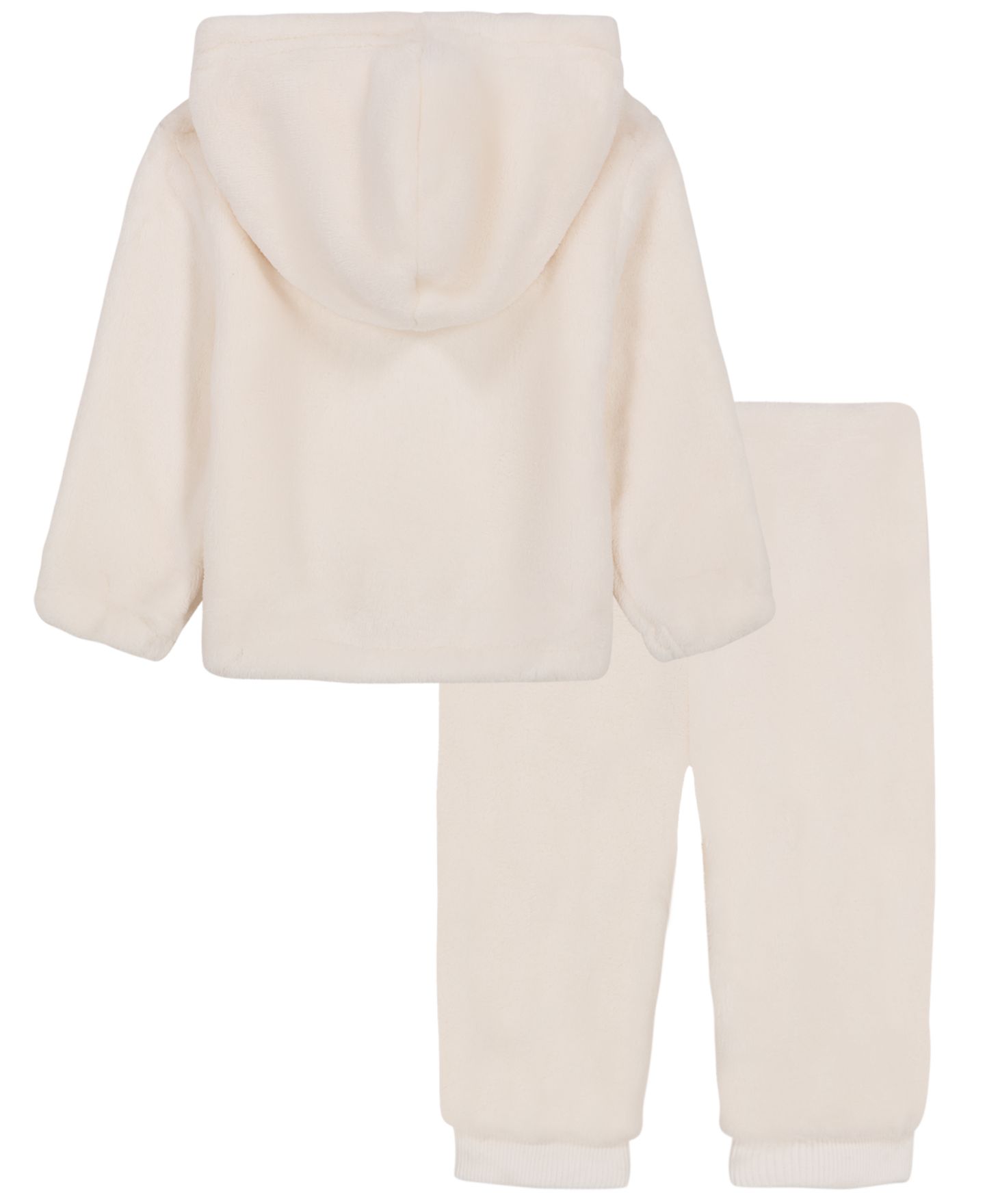 Tommy Hilfiger Baby Girls' Sherpa Hooded Jacket and Joggers, 2-Piece Set, цвет: Egret — фото 2