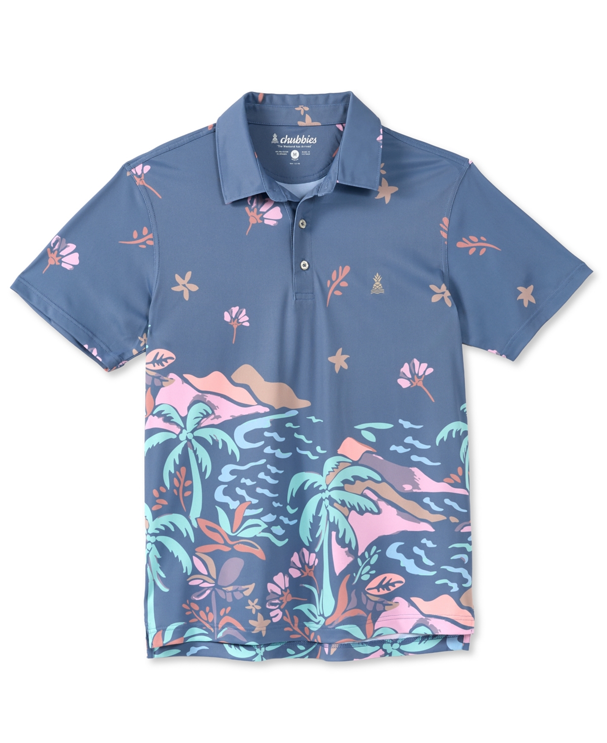 Chubbies Men's The Washed Ashore Short-Sleeve Polo Shirt - Dusty Blue