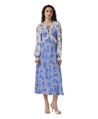 Women's Naomi Floral Long-Sleeve Midi Dress