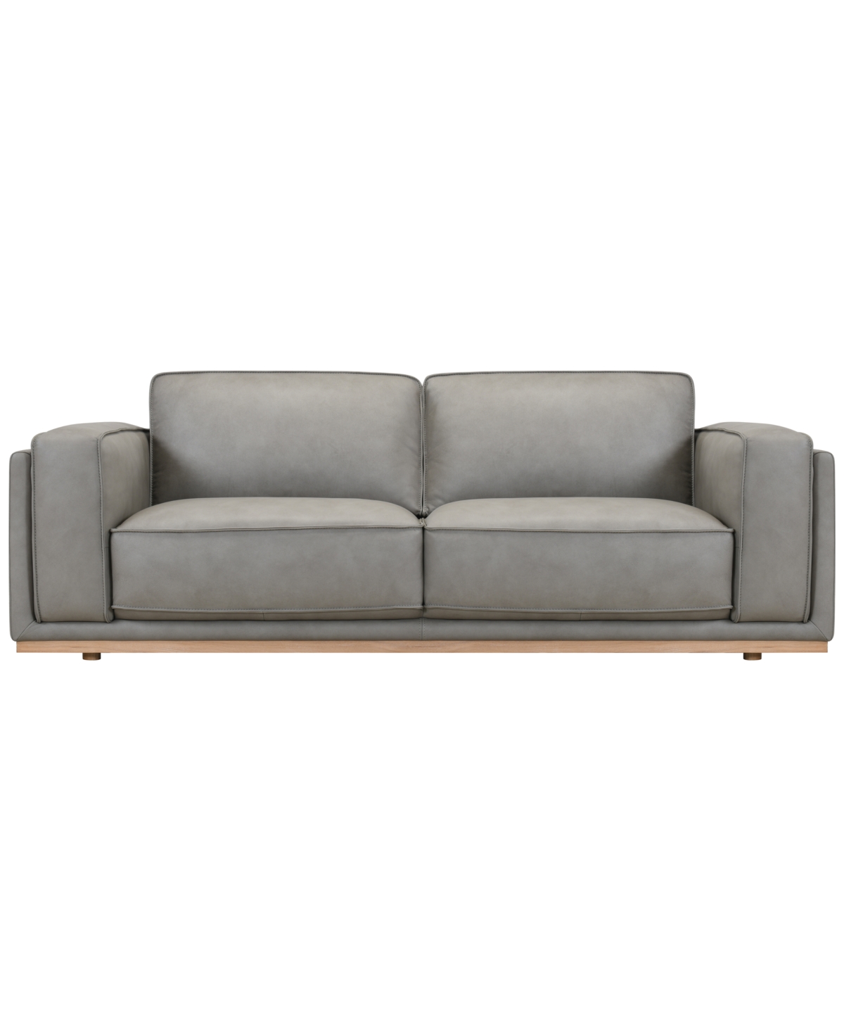 Baymont 91" Genuine Leather Semi-Aniline Sofa, Exclusively at Macy's - Thunder
